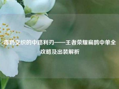 毒奶交织的中路利刃——王者荣耀扁鹊中单全攻略及出装解析