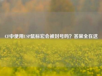 CF中使用USP鼠标宏会被封号吗？答案全在这