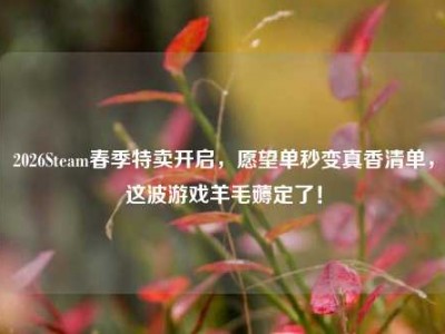2026Steam春季特卖开启，愿望单秒变真香清单，这波游戏羊毛薅定了！
