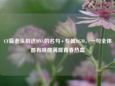 CF蓝老头刻进DNA的名句+专属BGM，一句全体都有唤醒满屏青春热血