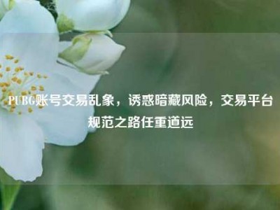 PUBG账号交易乱象，诱惑暗藏风险，交易平台规范之路任重道远