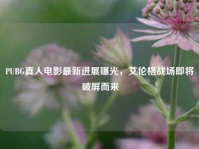 PUBG真人电影最新进展曝光，艾伦格战场即将破屏而来