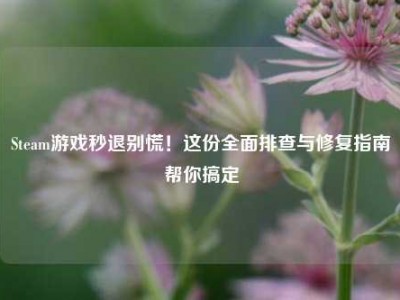 Steam游戏秒退别慌！这份全面排查与修复指南帮你搞定