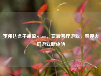 英伟达盒子串流Steam，玩转客厅游戏，解锁大屏游戏新体验