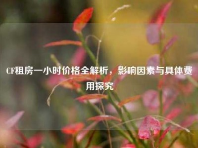 CF租房一小时价格全解析，影响因素与具体费用探究