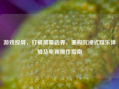 游戏投屏，打破屏幕边界，重构沉浸式娱乐体验及电视操作指南