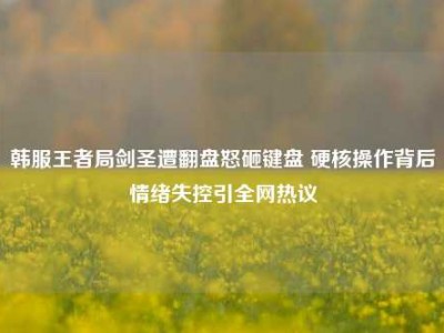韩服王者局剑圣遭翻盘怒砸键盘 硬核操作背后情绪失控引全网热议