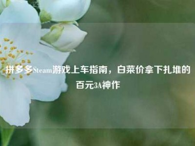 拼多多Steam游戏上车指南，白菜价拿下扎堆的百元3A神作
