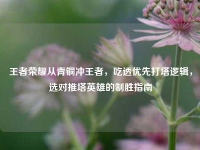 王者荣耀从青铜冲王者，吃透优先打塔逻辑，选对推塔英雄的制胜指南
