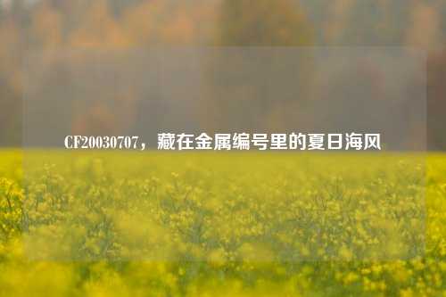 CF20030707,藏在金属编号里的夏日海风
