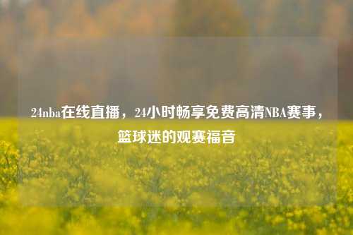 24nba在线直播，24小时畅享免费高清NBA赛事，篮球迷的观赛福音