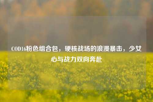 COD16粉色组合包，硬核战场的浪漫暴击，少女心与战力双向奔赴