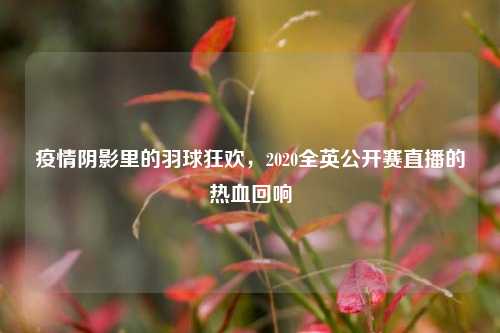 疫情阴影里的羽球狂欢，2020全英公开赛直播的热血回响