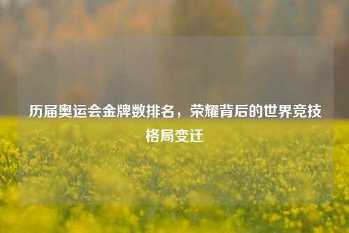 历届奥运会金牌数排名,荣耀背后的世界竞技格局变迁