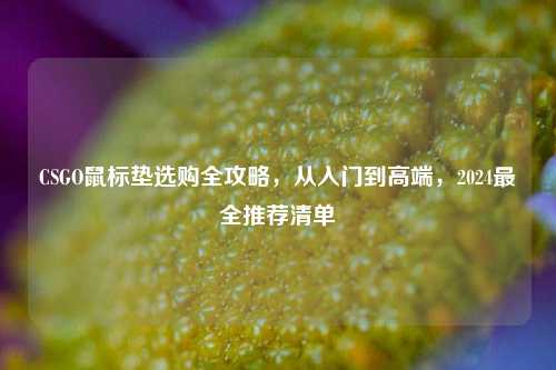CSGO鼠标垫选购全攻略,从入门到高端,2024最全推荐清单
