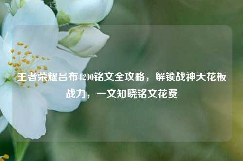 王者荣耀吕布4200铭文全攻略，解锁战神天花板战力，一文知晓铭文花费