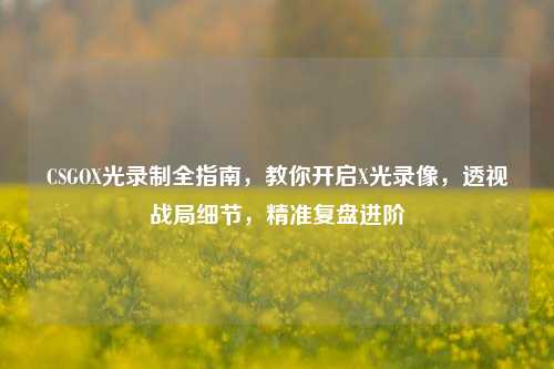 CSGOX光录制全指南，教你开启X光录像，透视战局细节，精准复盘进阶