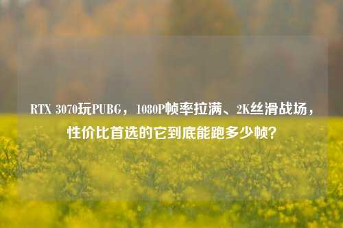 RTX 3070玩PUBG,1080P帧率拉满、2K丝滑战场,性价比首选的它到底能跑多少帧?