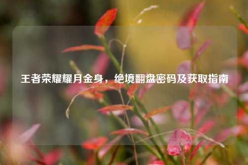 王者荣耀耀月金身，绝境翻盘密码及获取指南
