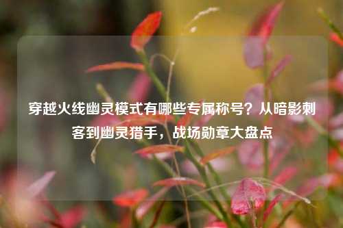 穿越火线幽灵模式有哪些专属称号?从暗影刺客到幽灵猎手,战场勋章大盘点