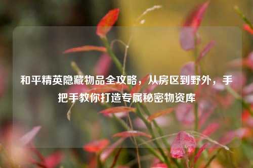 和平精英隐藏物品全攻略，从房区到野外，手把手教你打造专属秘密物资库