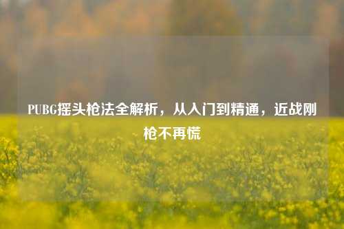 PUBG摇头枪法全解析,从入门到精通,近战刚枪不再慌