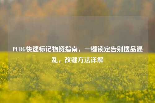PUBG快速标记物资指南，一键锁定告别搜品混乱，改键方法详解