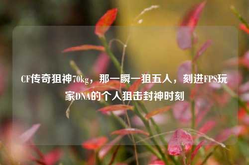 CF传奇狙神70kg,那一瞬一狙五人,刻进FPS玩家DNA的个人狙击封神时刻