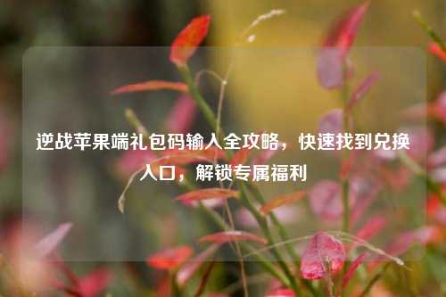 逆战苹果端礼包码输入全攻略，快速找到兑换入口，解锁专属福利
