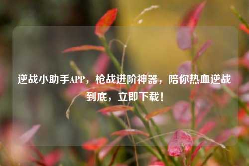 逆战小助手APP，枪战进阶神器，陪你热血逆战到底，立即下载！