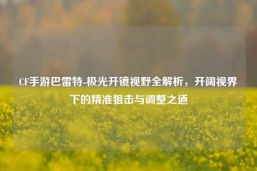 CF手游巴雷特-极光开镜视野全解析，开阔视界下的精准狙击与调整之道