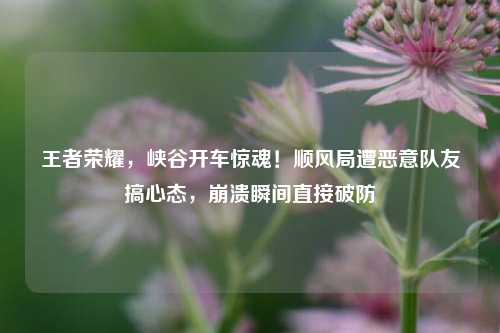 王者荣耀,峡谷开车惊魂!顺风局遭恶意队友搞心态,崩溃瞬间直接破防