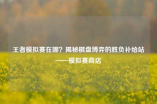 王者模拟赛在哪？揭秘棋盘博弈的胜负补给站——模拟赛商店