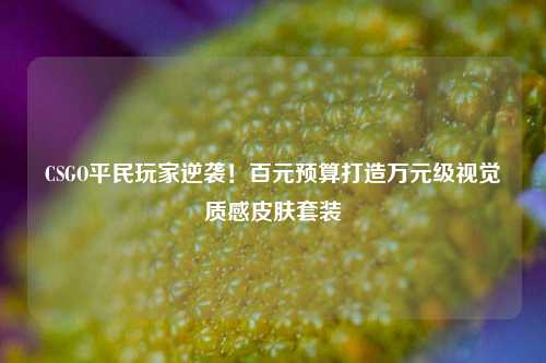 CSGO平民玩家逆袭！百元预算打造万元级视觉质感皮肤套装