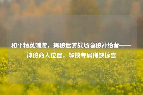 和平精英端游，揭秘迷雾战场隐秘补给者——神秘商人位置，解锁专属稀缺惊喜