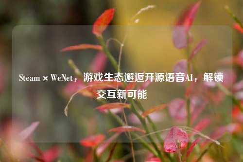 Steam×WeNet，游戏生态邂逅开源语音AI，解锁交互新可能