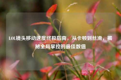 LOL镜头移动速度终极指南，从卡顿到丝滑，揭秘全局掌控的最佳数值
