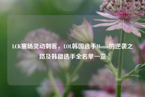 LCK赛场灵动刺客,LOL韩国选手Momo的逆袭之路及韩籍选手全名单一览