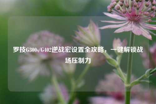 罗技G300s/G402逆战宏设置全攻略，一键解锁战场压制力