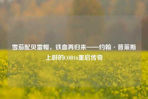 雪茄配贝雷帽,铁血再归来——约翰·普莱斯上尉的COD16重启传奇