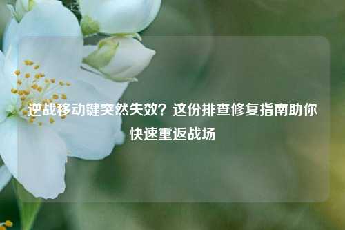 逆战移动键突然失效？这份排查修复指南助你快速重返战场