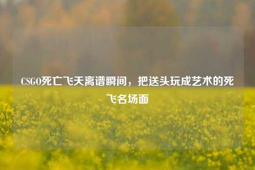 CSGO死亡飞天离谱瞬间，把送头玩成艺术的死飞名场面