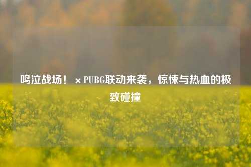 鸣泣战场！×PUBG联动来袭，惊悚与热血的极致碰撞