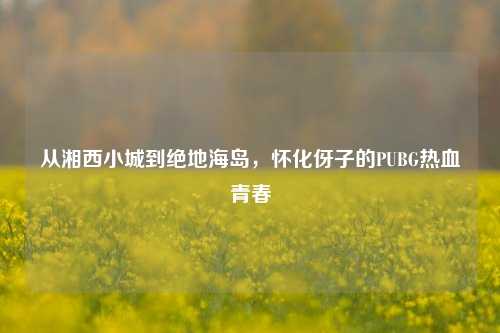 从湘西小城到绝地海岛，怀化伢子的PUBG热血青春