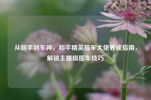 从新手到车神，和平精英摇车大佬养成指南，解锁主播级摇车技巧