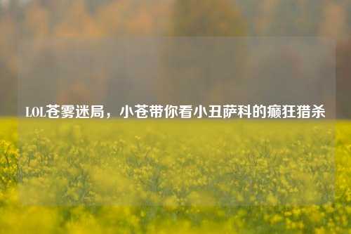 LOL苍雾迷局，小苍带你看小丑萨科的癫狂猎杀