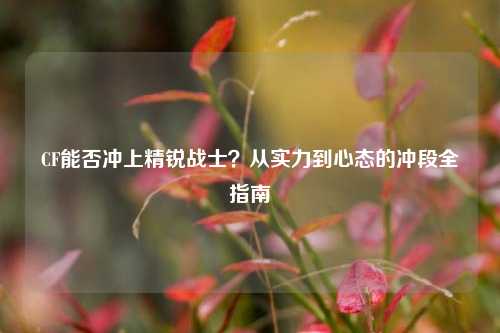 CF能否冲上精锐战士?从实力到心态的冲段全指南