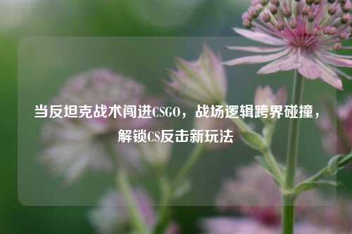 当反坦克战术闯进CSGO，战场逻辑跨界碰撞，解锁CS反击新玩法