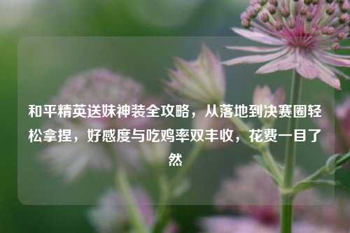 和平精英送妹神装全攻略，从落地到决赛圈轻松拿捏，好感度与吃鸡率双丰收，花费一目了然