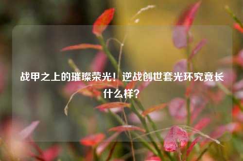 战甲之上的璀璨荣光!逆战创世套光环究竟长什么样?